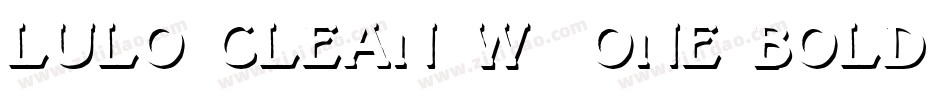 Lulo Clean W01 One Bold字体转换